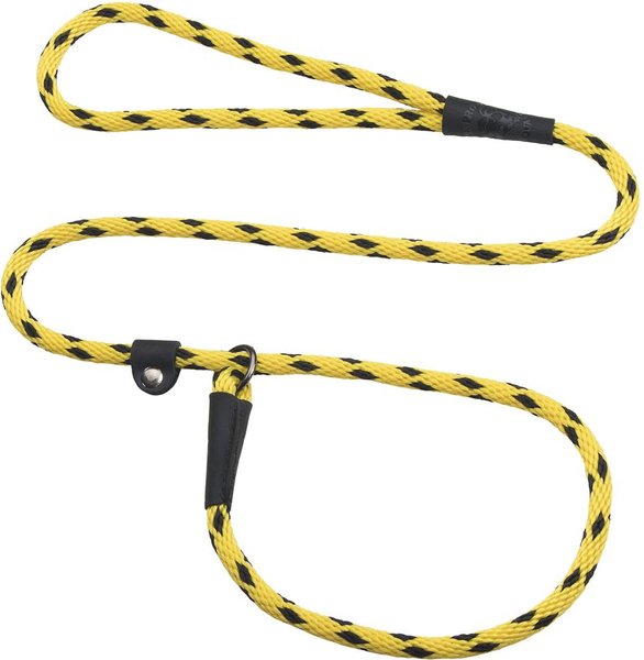 Mendota Products Small Slip Checkered Rope Dog Leash, Black Ice Yellow, 6-ft long, 3/8-in wide slide 1 of 1