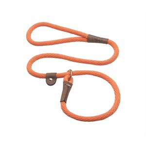 Mendota Products Large Slip Solid Rope Dog Leash, Orange, 4-ft long, 1/2-in wide