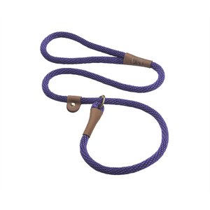 Mendota Products Large Slip Solid Rope Dog Leash, Purple, 4-ft long, 1/2-in wide