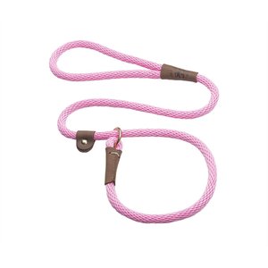 Mendota Products Large Slip Solid Rope Dog Leash, Hot Pink, 4-ft long, 1/2-in wide