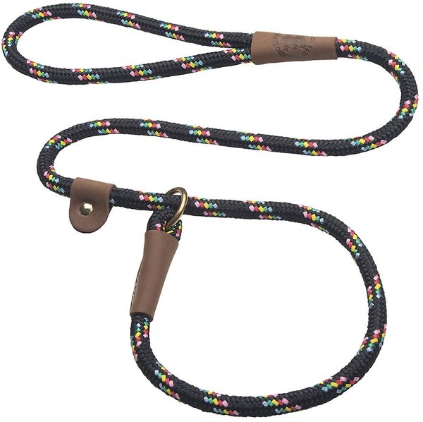 Mendota Products Large Slip Confetti Rope Dog Leash, Black Confetti, 4-ft long, 1/2-in wide slide 1 of 5