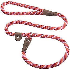 Mendota Products Large Slip Striped Rope Dog Leash, Taffy, 4-ft long, 1/2-in wide