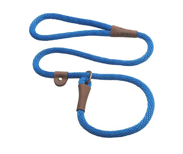 Mendota Products Large Slip Solid Rope Dog Leash, Blue, 6-ft long, 1/2-in wide slide 1 of 6