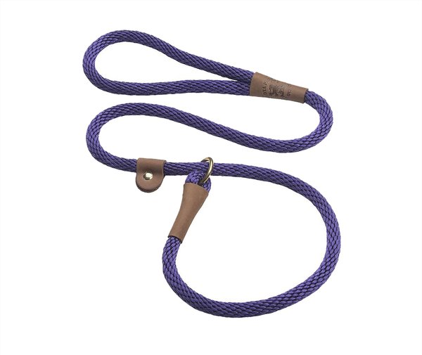Mendota Products Large Slip Solid Rope Dog Leash, Purple, 6-ft long, 1/2-in wide slide 1 of 6