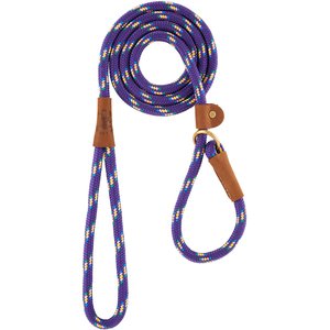 Mendota Products Large Slip Confetti Rope Dog Leash, Purple Confetti, 6-ft long, 1/2-in wide