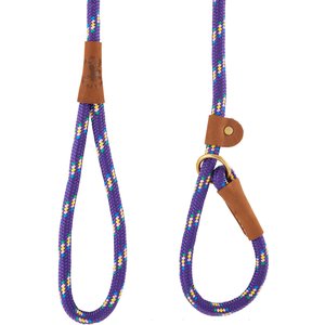 Mendota Products Large Slip Confetti Rope Dog Leash, Purple Confetti, 6-ft long, 1/2-in wide