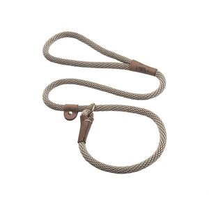 Mendota Products Large Slip Solid Rope Dog Leash, Tan, 6-ft long, 1/2-in wide