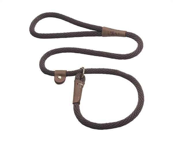 Mendota Products Large Slip Solid Rope Dog Leash, Dark Brown, 6-ft long, 1/2-in wide slide 1 of 6