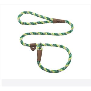 Mendota Products Large Slip Striped Rope Dog Leash, Ivy, 6-ft long, 1/2-in wide
