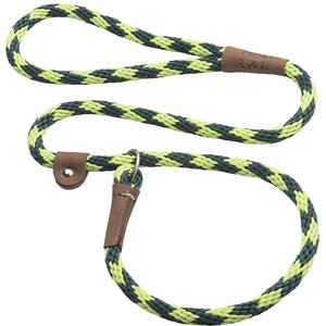 Mendota Products Large Slip Checkered Rope Dog Leash, Jade, 6-ft long, 1/2-in wide