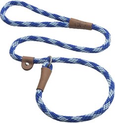 Mendota Products Large Slip Checkered Rope Dog Leash, Sapphire, 6-ft long, 1/2-in wide