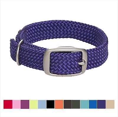 Mendota Products Double Braid Dog Collar, Purple, 18-in neck, 1-in wide slide 1 of 3