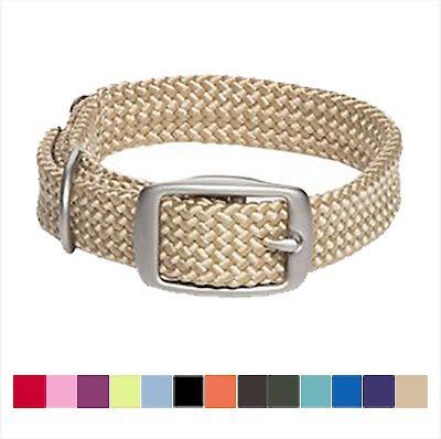 Mendota Products Double Braid Dog Collar, Sand, 18-in neck, 1-in wide slide 1 of 3