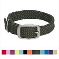 Mendota Products Double Braid Dog Collar, Olive, 24-in neck, 1-in wide