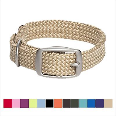 Mendota Products Double Braid Dog Collar, Sand, 24-in neck, 1-in wide slide 1 of 3