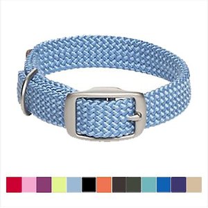 Mendota Products Double Braid Dog Collar, Sky Blue, 24-in neck, 1-in wide