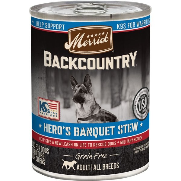 Merrick Backcountry Grain-Free Chunky Venison & Beef Dinner in Gravy Canned Dog Food