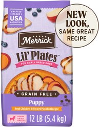 Merrick Lil' Plates Grain-Free Small Breed Dry Dog Food Puppy Real Chicken + Sweet Potato Recipe, 12-lb bag