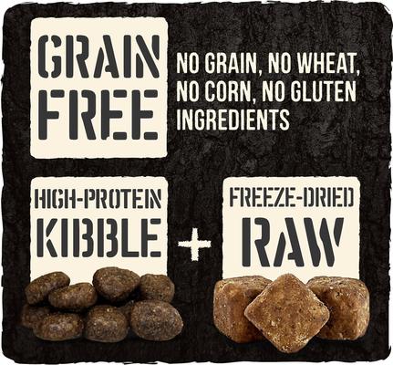 Show full view: Merrick Backcountry Freeze-Dried Raw Large Breed Recipe Dry Dog Food, 22-lb bag slide 4 of 11