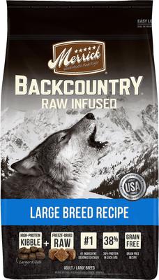 Show full view: Merrick Backcountry Freeze-Dried Raw Large Breed Recipe Dry Dog Food, 22-lb bag slide 8 of 11