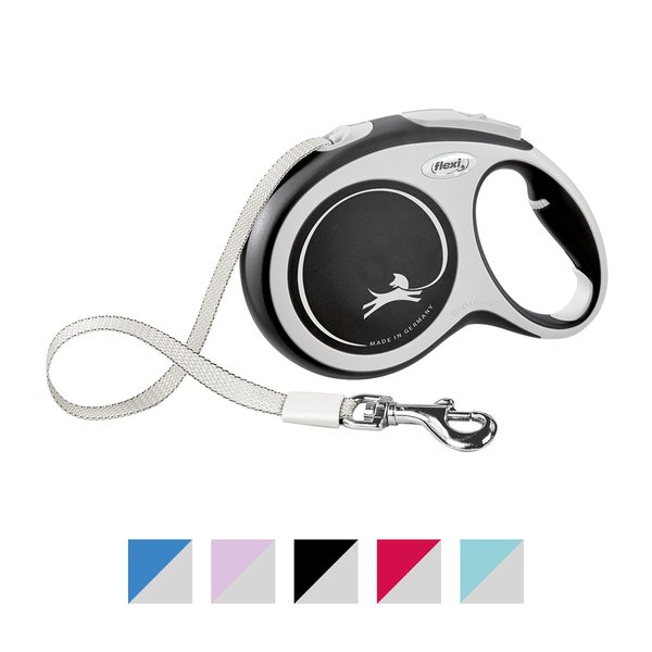 Flexi Comfort Nylon Tape Retractable Dog Leash, Grey, Large: 26-ft long slide 1 of 6