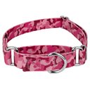 Country Brook Design Bone Camo Polyester Martingale Dog Collar, Pink, Medium: 15 to 21-in neck, 1-in wide