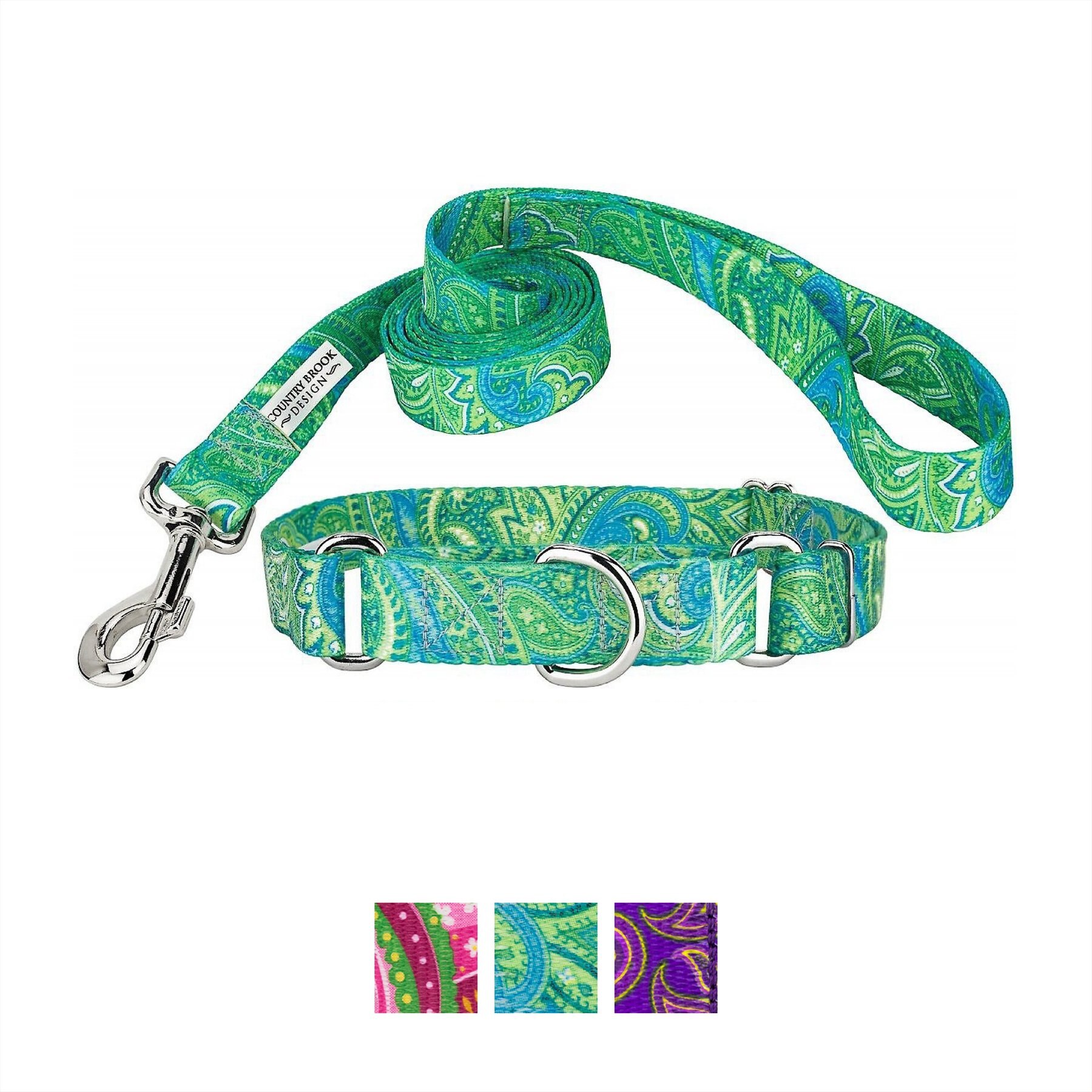 Country Brook Design Where's Merry Deluxe Dog Collar & Leash