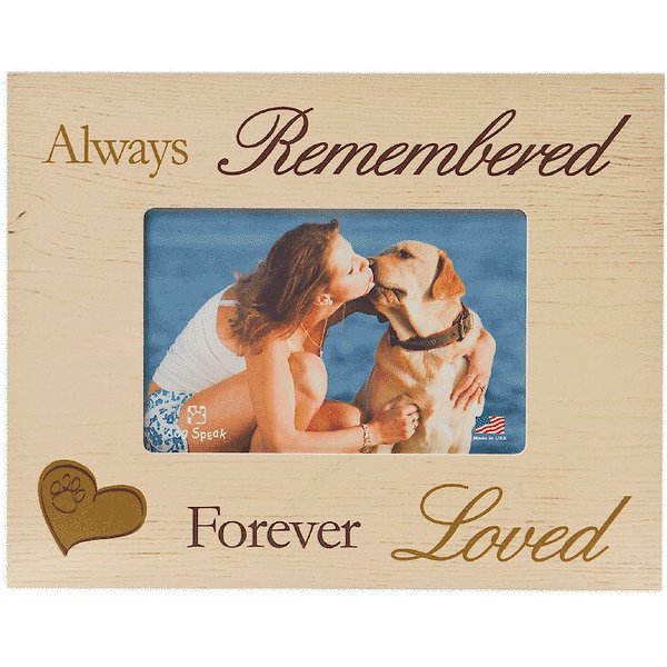 Dog Speak "Always Remembered, Forever Loved" Dog, Cat, & Pet Picture Frame