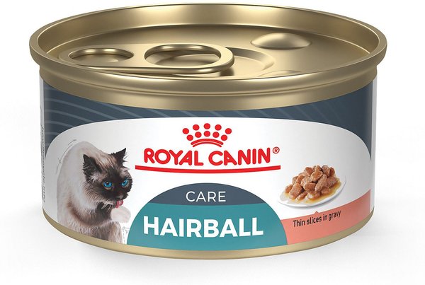 Royal Canin Feline Care Nutrition Hairball Care Thin Slices in Gravy Canned Cat Food, 3-oz, case of 24 slide 1 of 9