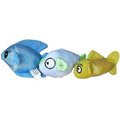 Fetch Pet Products Ocean Buddies Fish Squeaky Plush Dog Toys, 3-Pack