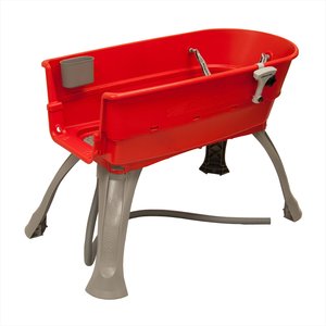 Booster Bath Elevated Dog Bathing & Grooming Center, Large, Red