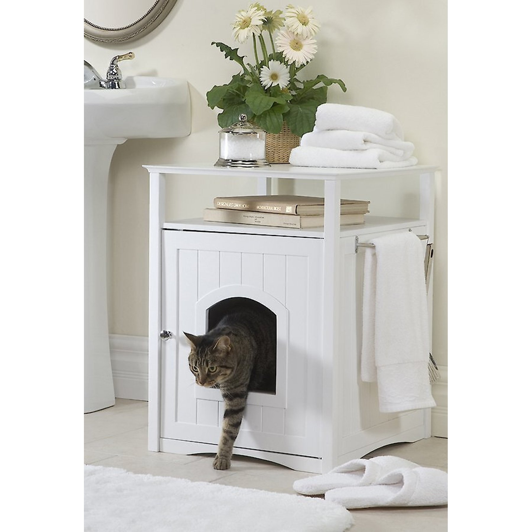 Nightstand deals litter box