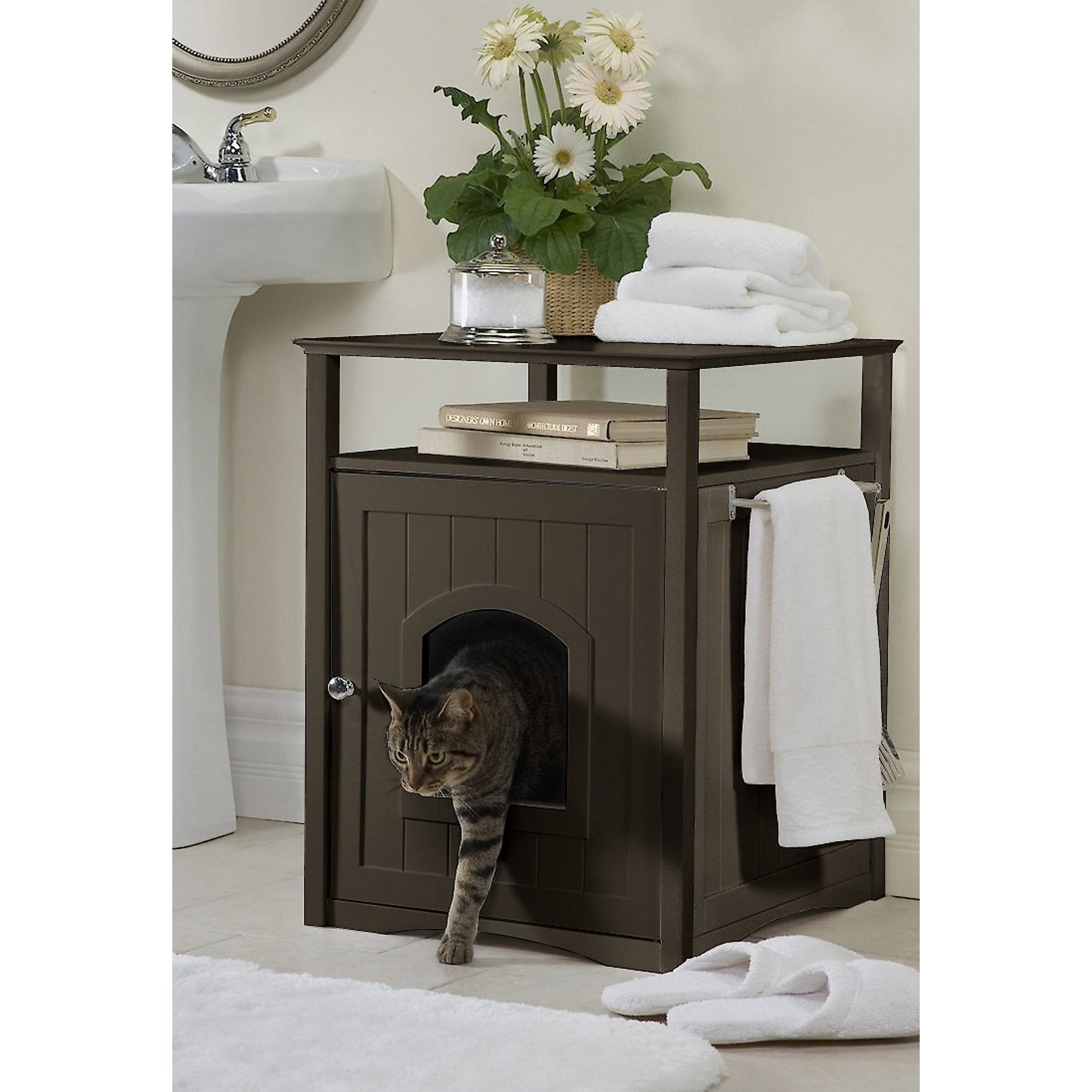 Cat litter box night stand hotsell