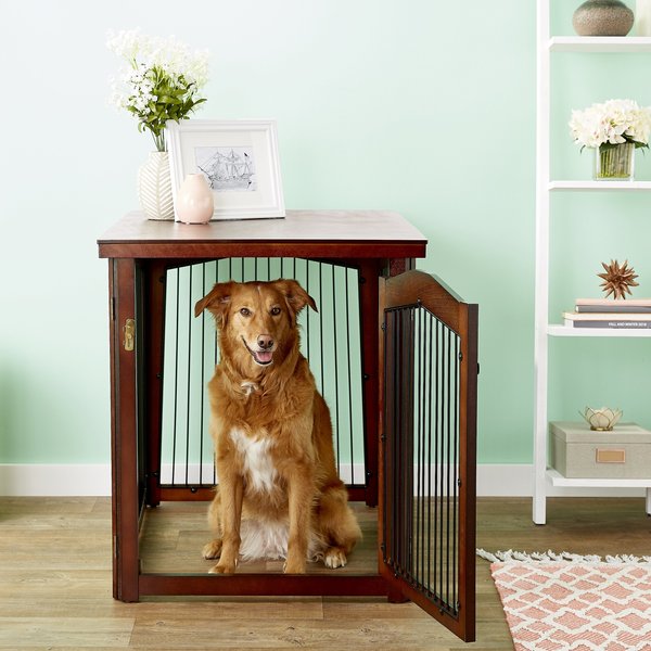 Merry Products 2-in-1 Configurable Single Door Furniture Style Dog Crate & Gate, 39 inch slide 1 of 11