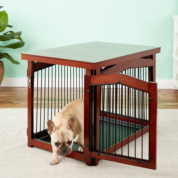 Merry Products 2-in-1 Configurable Single Door Furniture Style Dog Crate & Gate, 32 inch slide 1 of 11