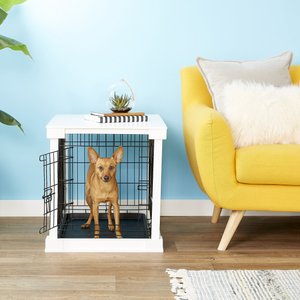 Merry Products Double Door Furniture Style Dog Crate & End Table, 27 inch