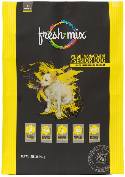 Artemis Fresh Mix Weight Management Senior Formula Dry Dog Food, 4-lb bag slide 1 of 5