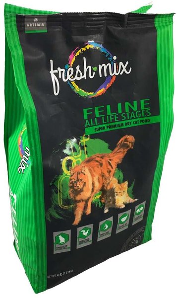 Artemis Fresh Mix All Life Stages Feline Formula Dry Cat Food, 4-lb bag slide 1 of 4