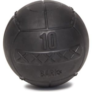 BARK Super Chewer Mutt'sel Ball for Aggressive Chewers Durable Squeaky Dog Chew Toy, Black, Large