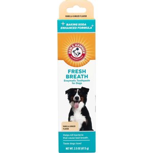 Arm & Hammer Fresh Breath Vanilla-Ginger Flavored Enzymatic Dog Toothpaste, 2.5-oz tube