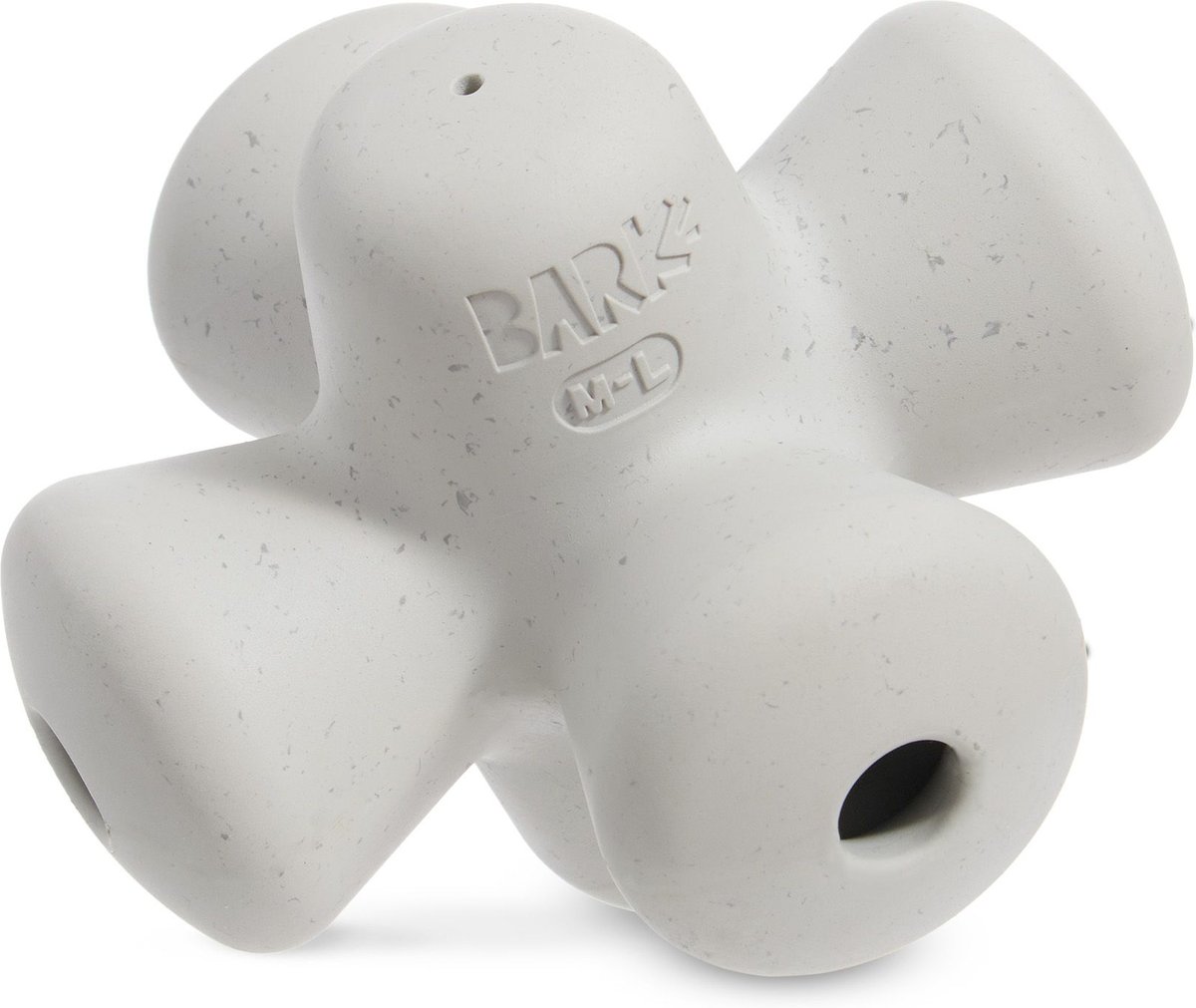 BARK Super Chewer Chomping Jacks Tough Squeaky Treat Dispensing Dog Toy, White, Medium/Large