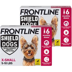 FRONTLINE SHIELD Flea Tick Treatment for Extra Small Dogs 5 10 lbs 12 Doses 12 mos. supply Chewy