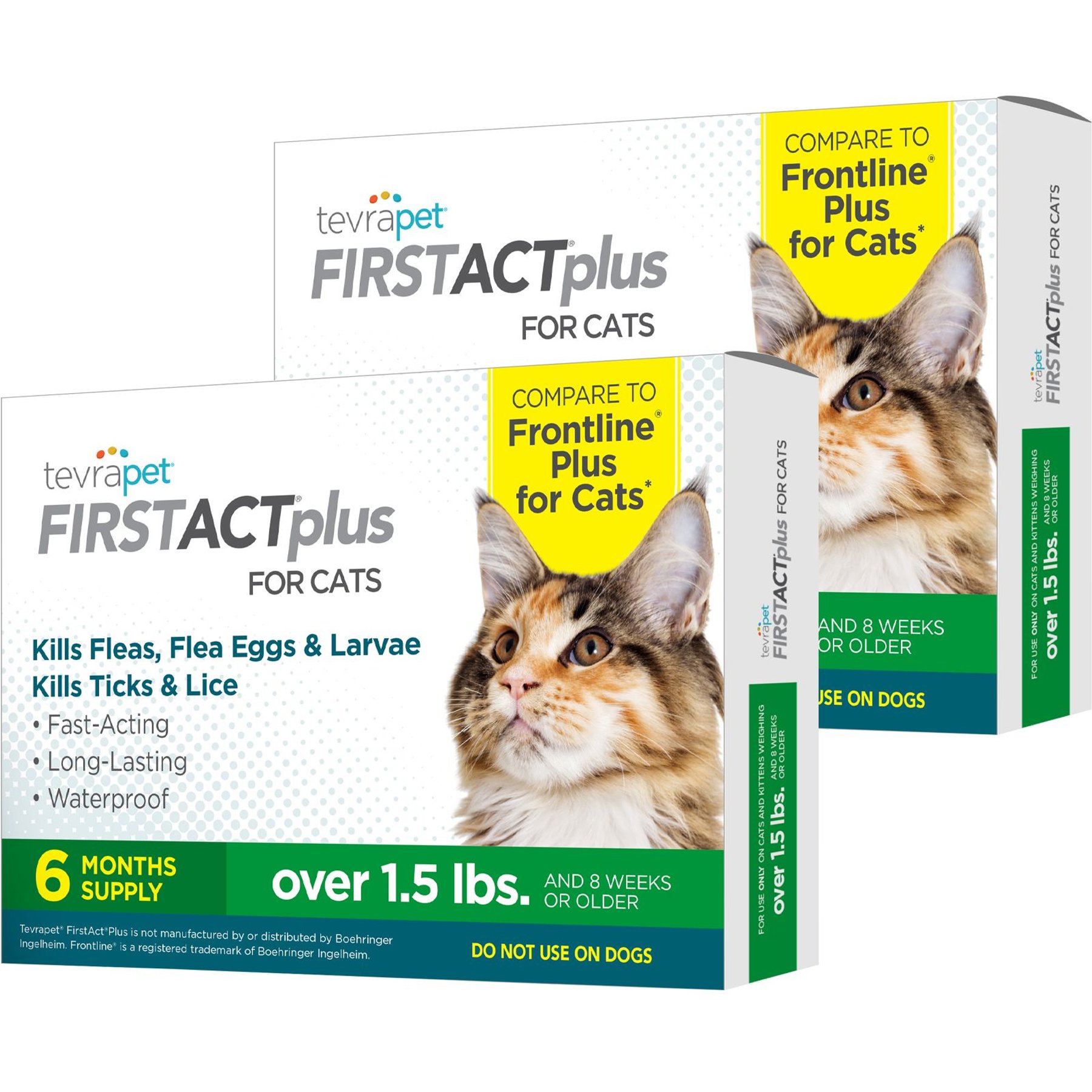 TEVRAPET FirstAct Plus Flea Tick Treatment for Cats Over 1.5lbs 12 Doses Chewy