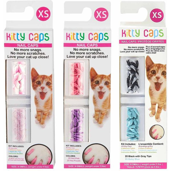 SOFT CLAWS Nail Caps for Kittens, 40 Count, Kitten, Clear 