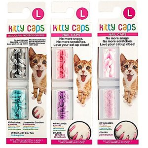 Kitty Caps Nail Caps for Cats | Safe, Stylish & Humane Alternative to  Declawing | Covers Cat Claws, Stops Snags and Scratches, X-Small (Under 5  lbs)