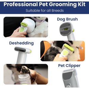 PawsPik GroomingPro Rx Professional 7-in-1 Dog & Cat Vacuum & Grooming Kit