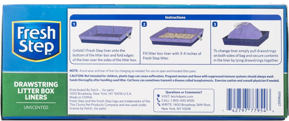 FRESH STEP PRODUCTS Drawstring Litter Box Liner, 7 count, Jumbo