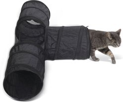 K&H Pet Products 3-Way T-Tunnel Cat Toy, Black
