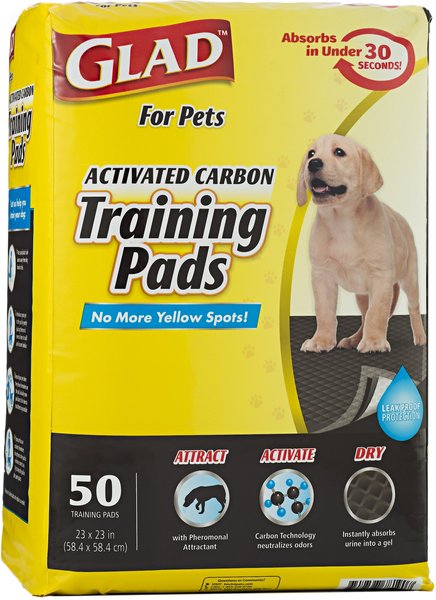 Glad for Pets Activated Carbon Dog Training Pads, 23" x 23", 50 count slide 1 of 6