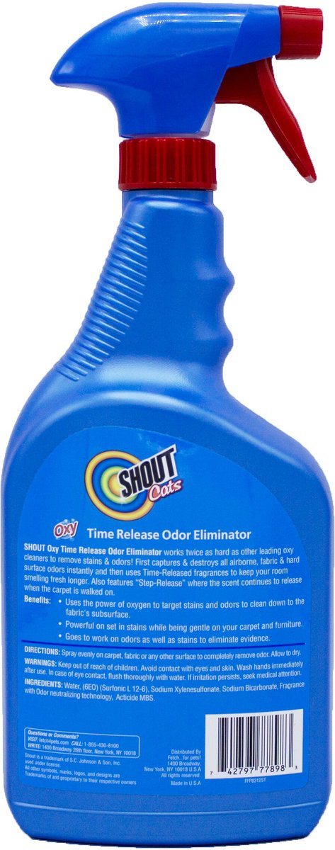 Shout pets stain 2024 and odor remover